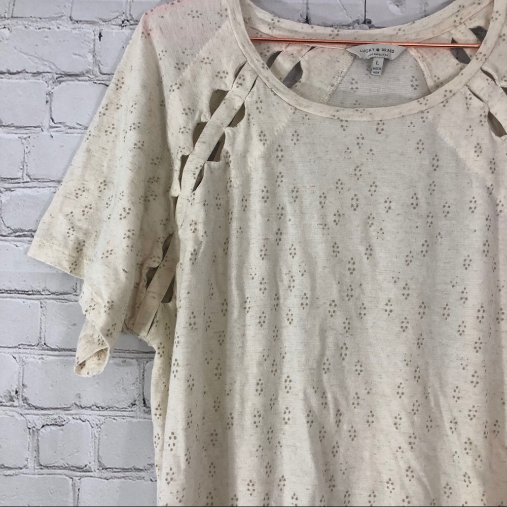 Lucky Brand | Scallop Cutout Tee